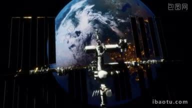 k由<strong>美国</strong>宇航局提供的地球元素轨道上的国际空间站